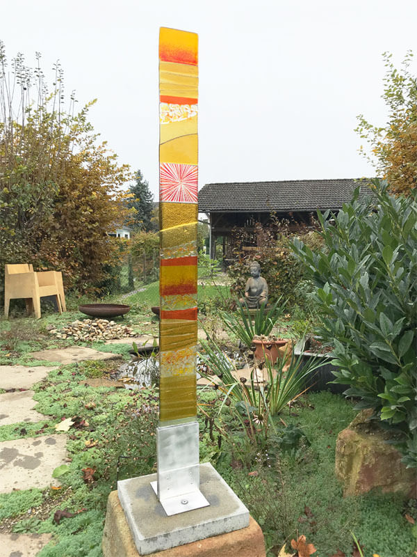 Glaskunst für den Garten