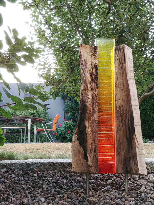 Glaskunst im garten