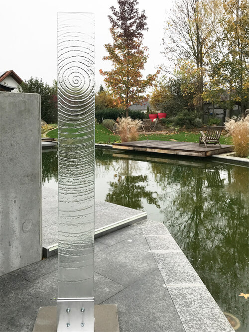 Glasstele Garten