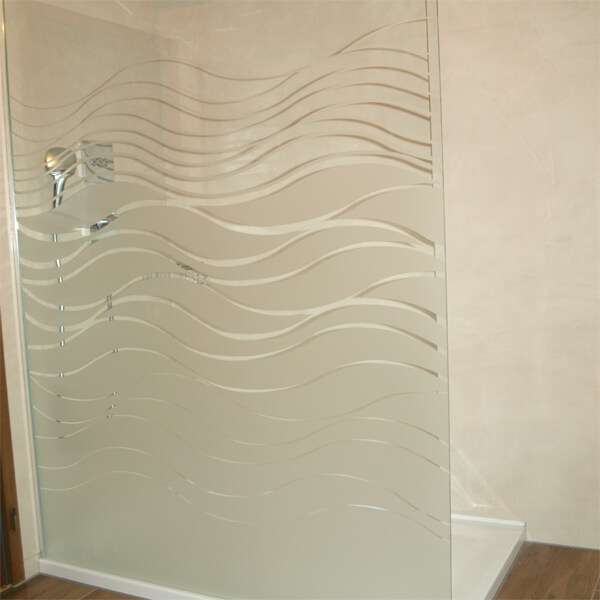 Glasdusche satinato