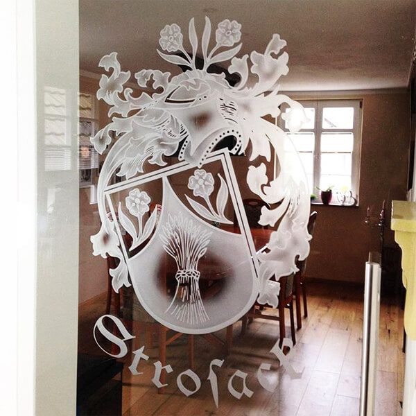 Familienwappen auf Glas — Beispiel 2