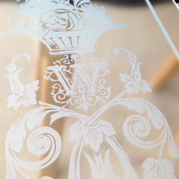Familienwappen auf Glas — Beispiel 3