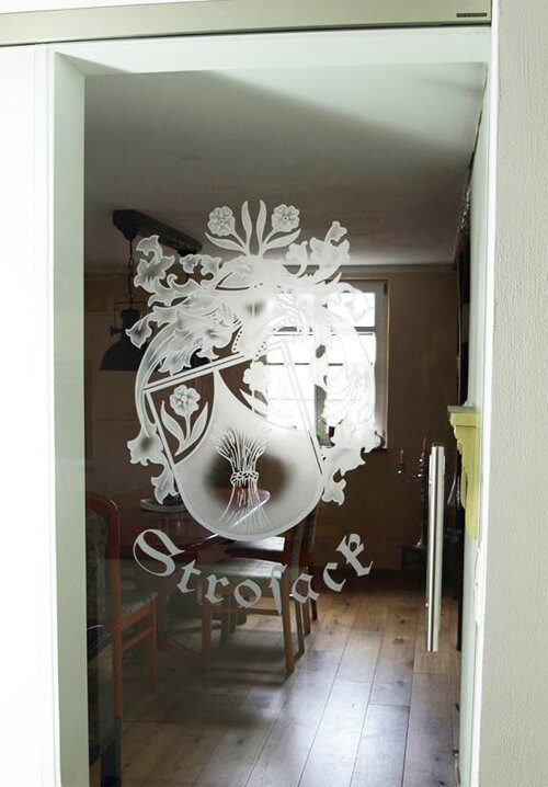 Familienwappen auf Glas — Beispiel 6