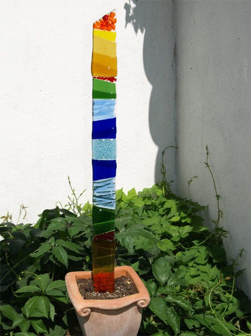 Gartenstecker aus Glas