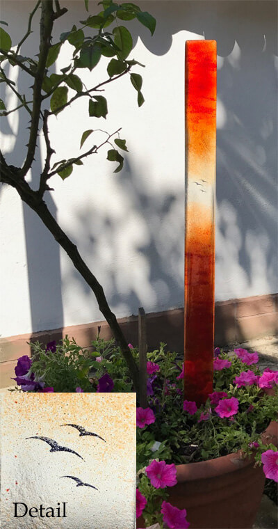 moderne Gläser im Garten