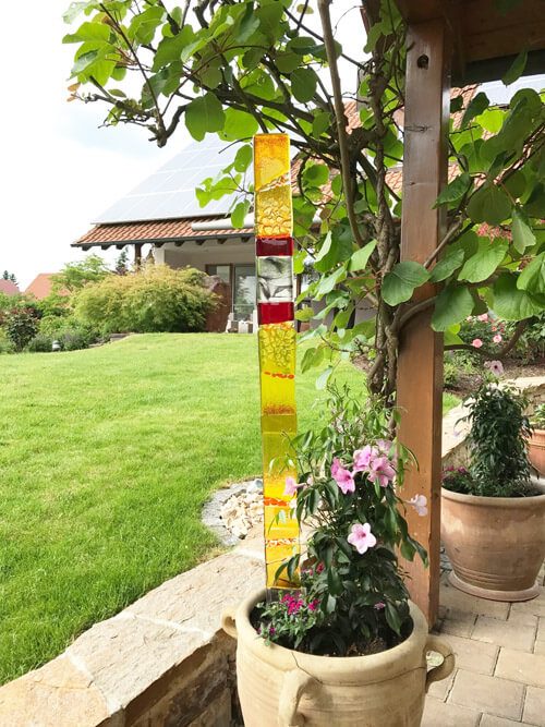 Gartenstecker aus Glas — Beispiel 3