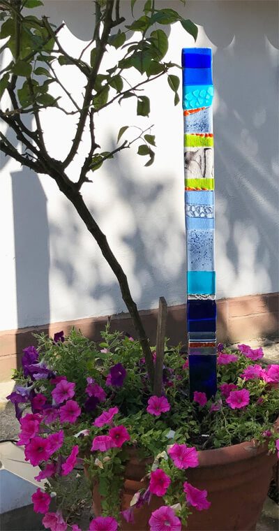 Gartenstecker aus Glas — Beispiel 6