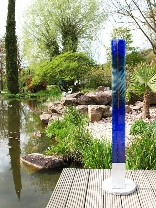 Gartenstele blau