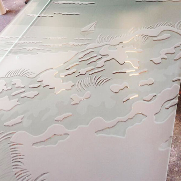 sandstrahlen Glas
