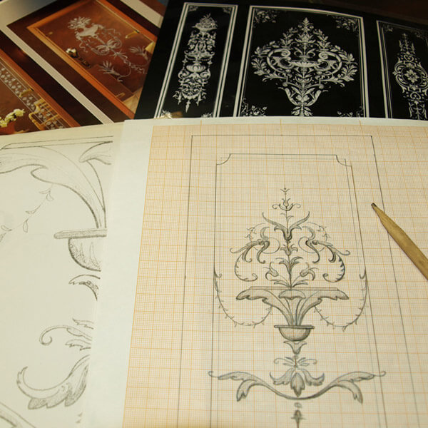Alte Glasmuster