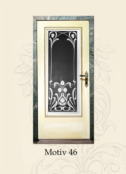Jugendstil Glaseinsatz