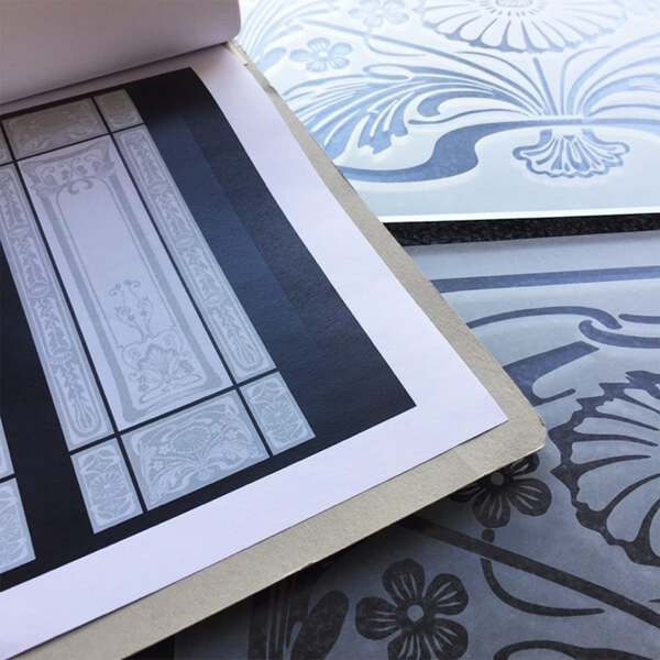 Glasdekor Jugendstil